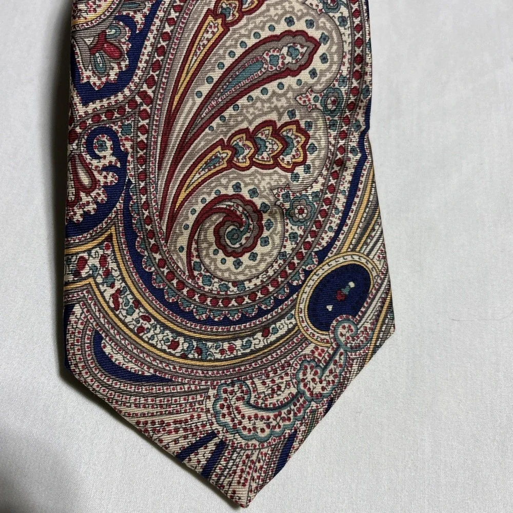 Tattersall  Mens Silk Tie Designer‎  Paisley Necktie 100% Silk 61